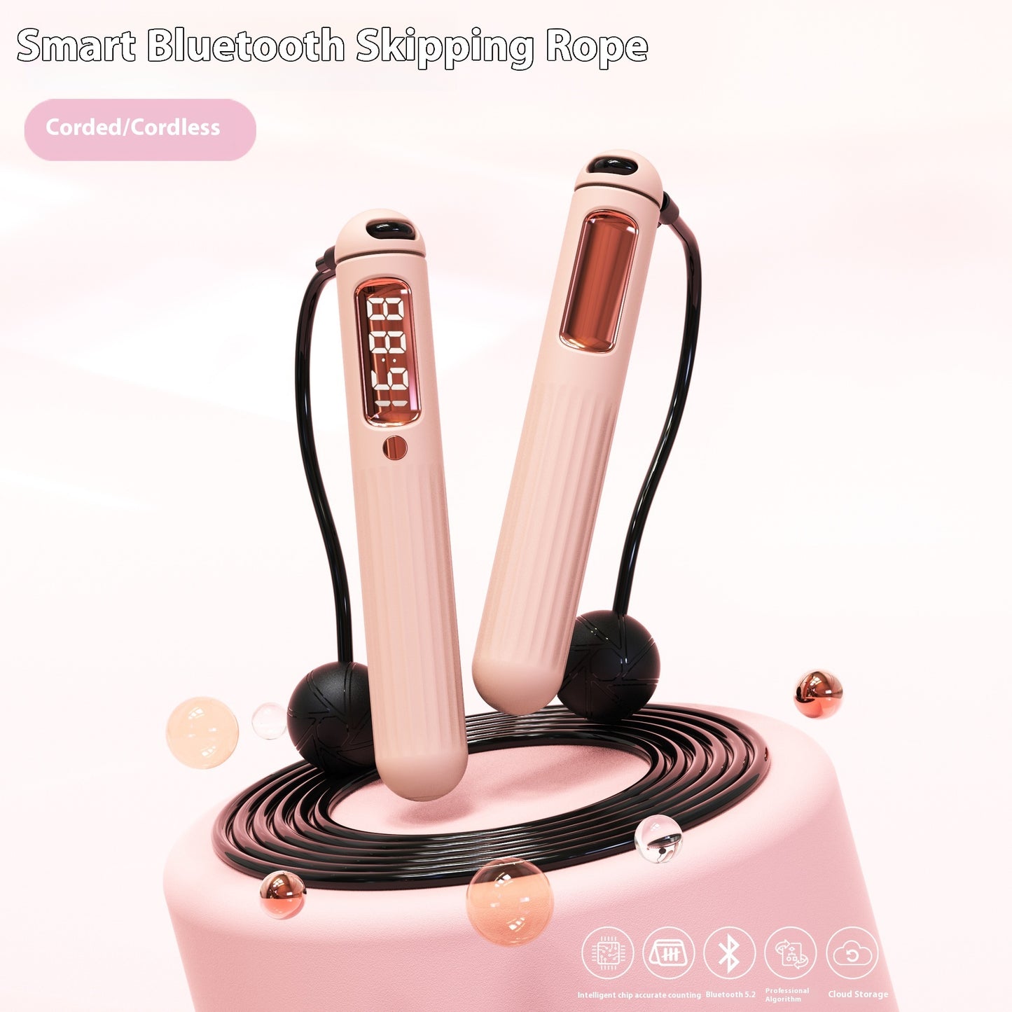 Smart Bluetooth Jump Rope with Weight Bearing Ball