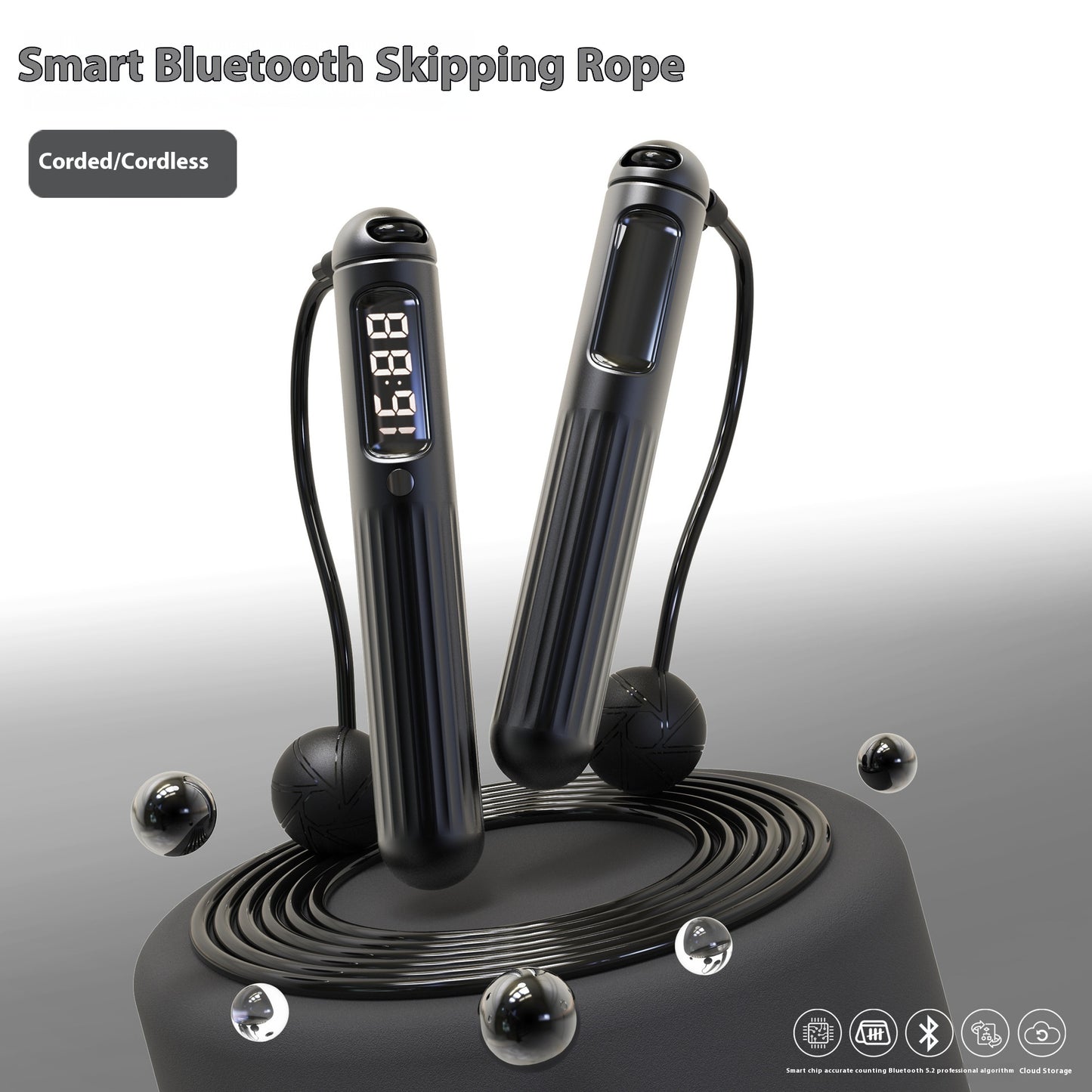Smart Bluetooth Jump Rope with Weight Bearing Ball