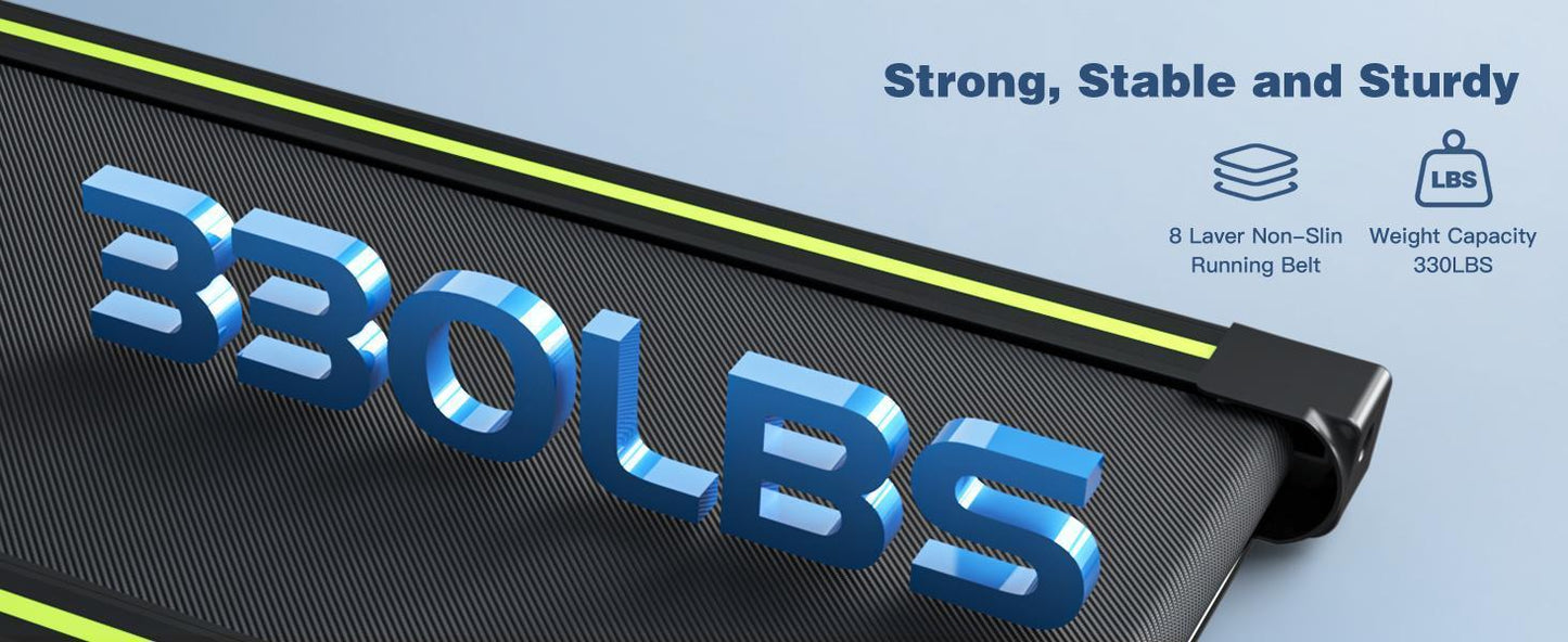 Silent Motor Dual Shock Absorption 330 Lbs Loading Portable Folding Treadmill With Intuitive LCD Panel