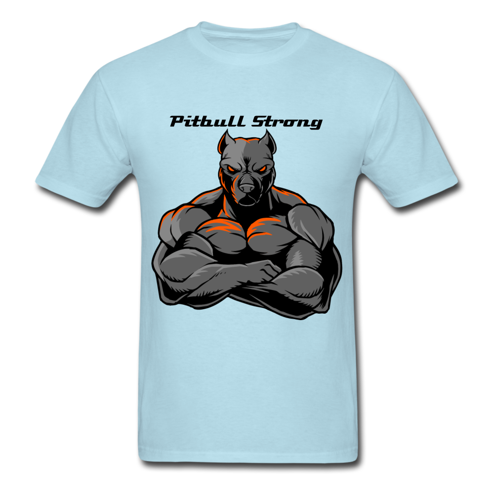 Men's Regular "Pitbull Strong" T-Shirt - powder blue
