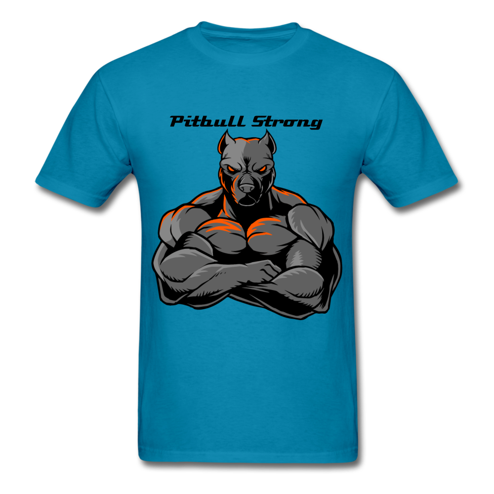 Men's Regular "Pitbull Strong" T-Shirt - turquoise