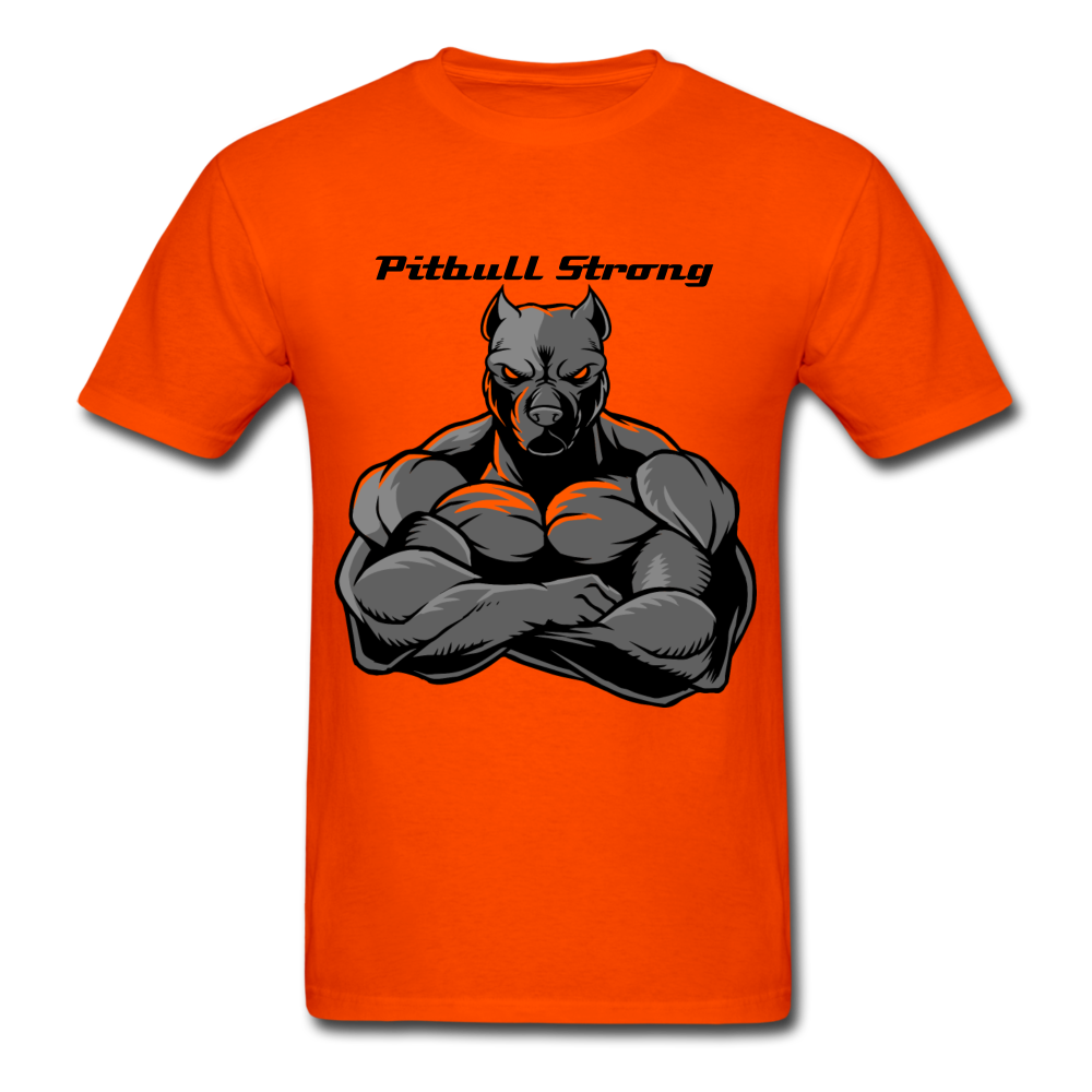 Men's Regular "Pitbull Strong" T-Shirt - orange