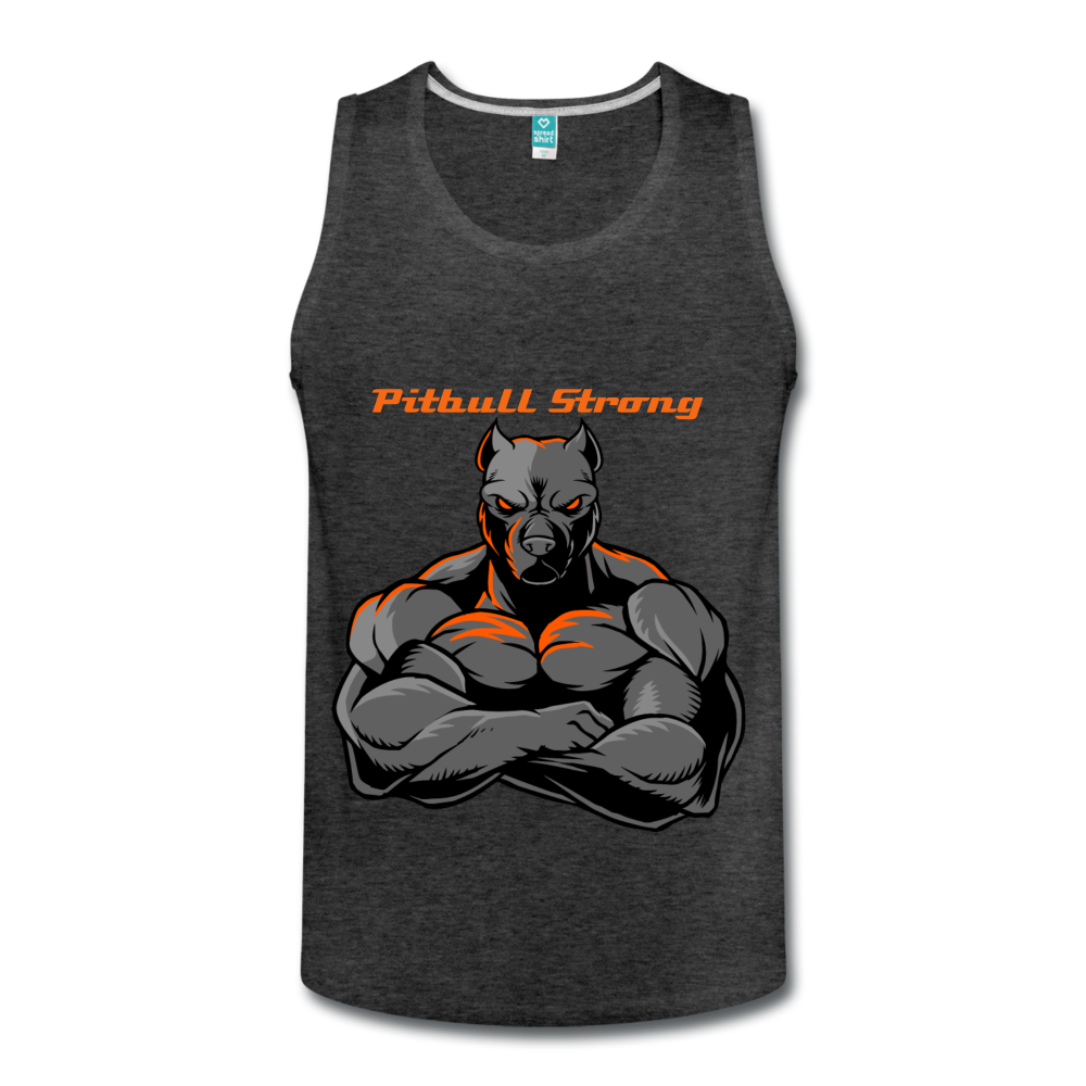 Men’s Premium "Pitbull Strong" Tank - charcoal gray