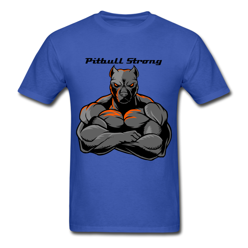 Men's Regular "Pitbull Strong" T-Shirt - royal blue