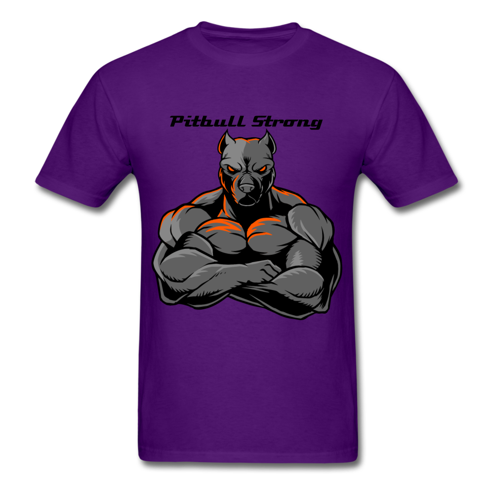 Men's Regular "Pitbull Strong" T-Shirt - purple