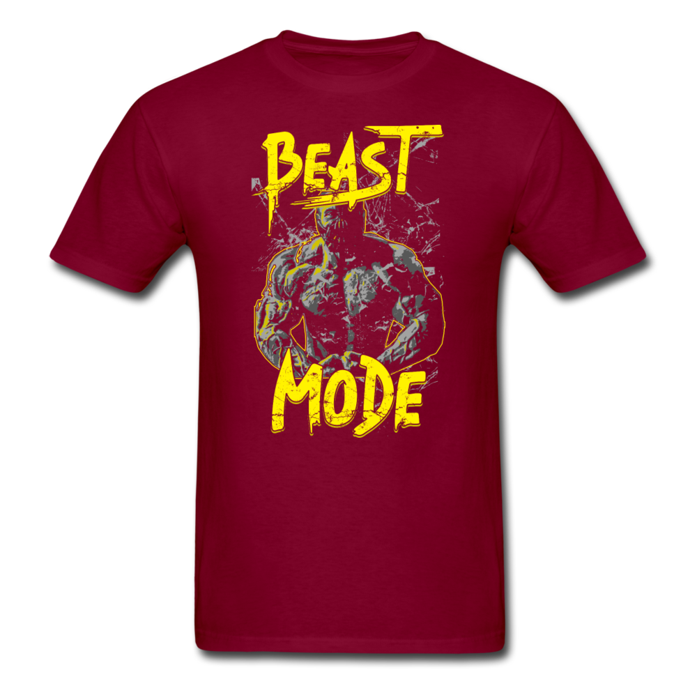 Men's Regular "Beast Mode" T-Shirt - burgundy