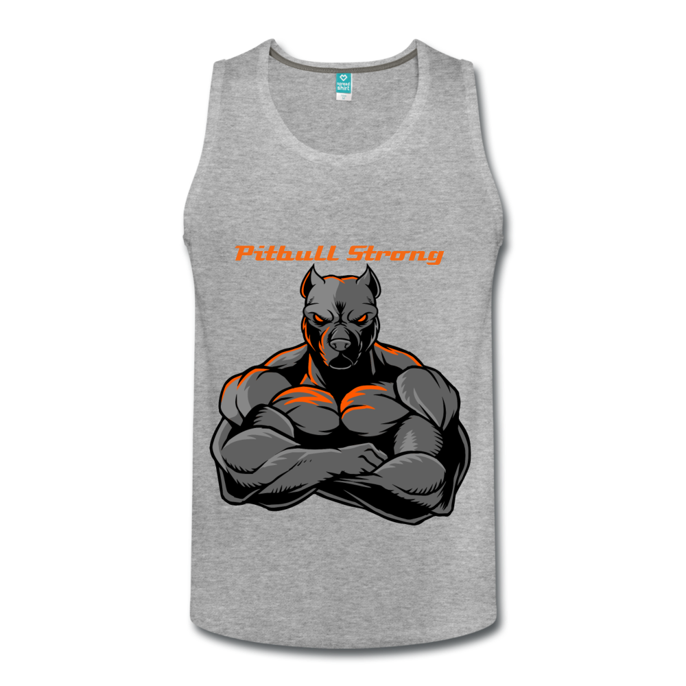 Men’s Premium "Pitbull Strong" Tank - heather gray