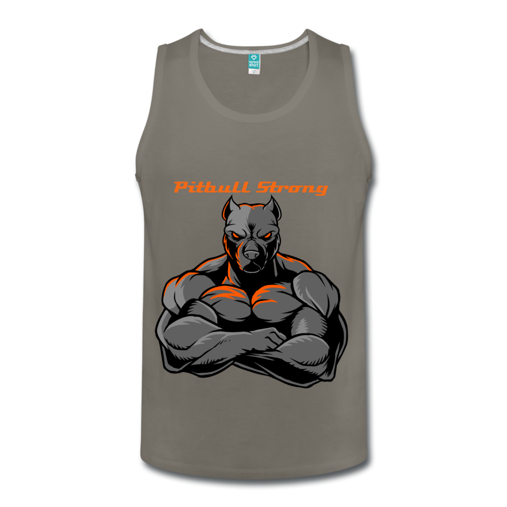 Men’s Premium "Pitbull Strong" Tank - asphalt